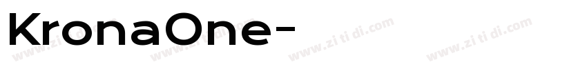KronaOne字体转换