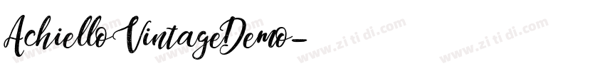 AchielloVintageDemo字体转换