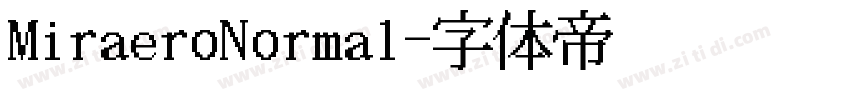 MiraeroNormal字体转换