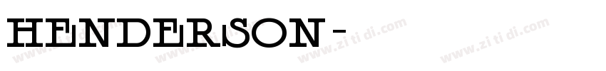 Henderson字体转换