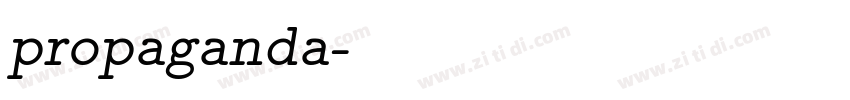 propaganda字体转换
