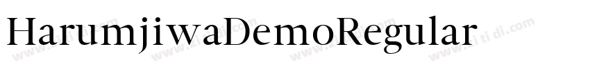 HarumjiwaDemoRegular字体转换 HarumjiwaDemoRegular字体转换