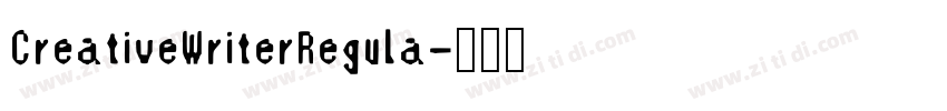 CreativeWriterRegula字体转换