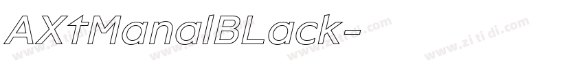 AXtManalBLack字体转换