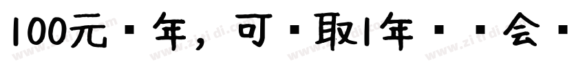 100元每年，可领取1年热门会员转换字体字体转换