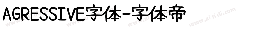 AGRESSIVE字体字体转换