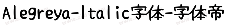 Alegreya-ltalic字体字体转换
