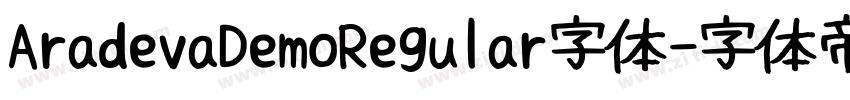 AradevaDemoRegular字体字体转换