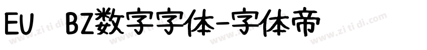 EU–BZ数字字体字体转换