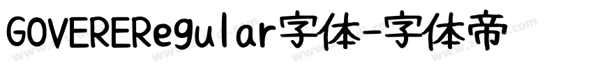 GOVERERegular字体字体转换