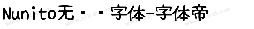Nunito无衬线字体字体转换