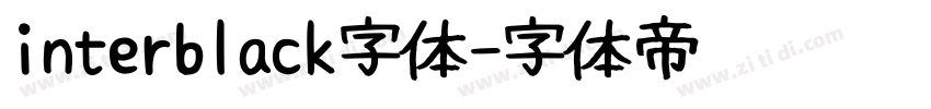 interblack字体字体转换