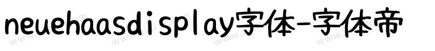 neuehaasdisplay字体字体转换