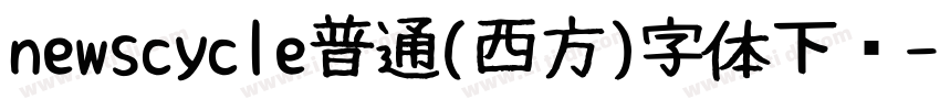 newscycle普通(西方)字体下载字体转换