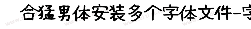 适合猛男体安装多个字体文件字体转换