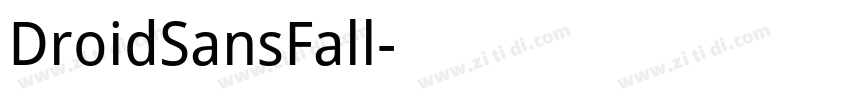 DroidSansFall字体转换