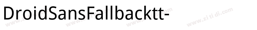 DroidSansFallbacktt字体转换