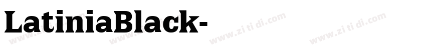 LatiniaBlack字体转换