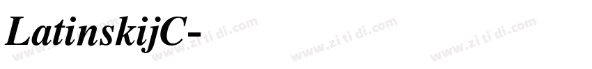LatinskijC字体转换