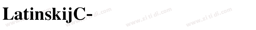 LatinskijC字体转换