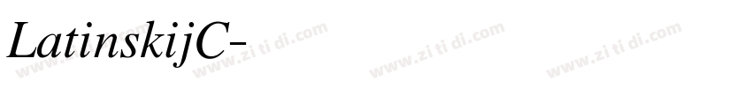 LatinskijC字体转换