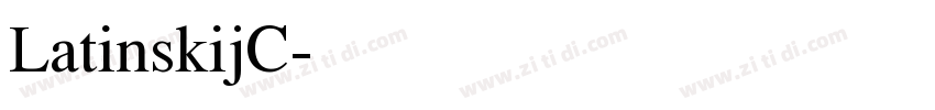 LatinskijC字体转换
