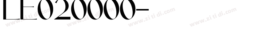 LE020000字体转换