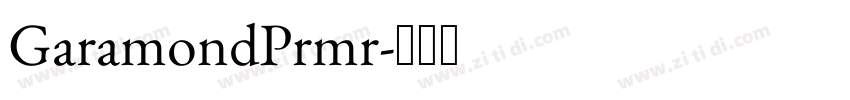 GaramondPrmr字体转换