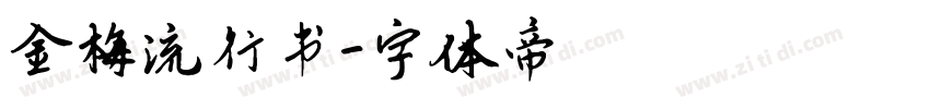 金梅流行书字体转换