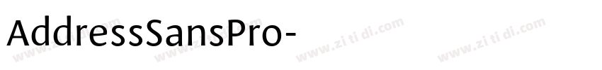 AddressSansPro字体转换