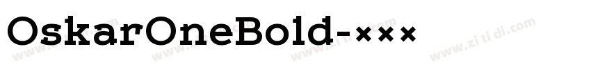 OskarOneBold字体转换