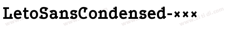 LetoSansCondensed字体转换