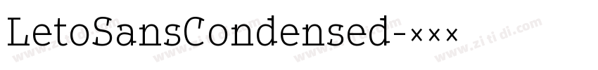 LetoSansCondensed字体转换