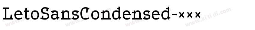 LetoSansCondensed字体转换