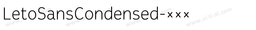 LetoSansCondensed字体转换