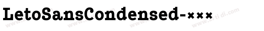 LetoSansCondensed字体转换