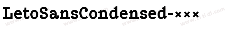 LetoSansCondensed字体转换