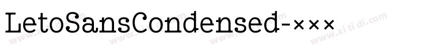 LetoSansCondensed字体转换