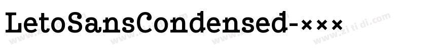 LetoSansCondensed字体转换