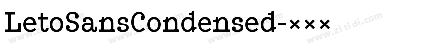 LetoSansCondensed字体转换