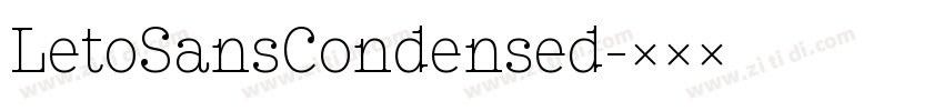 LetoSansCondensed字体转换