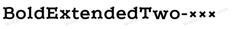 BoldExtendedTwo字体转换