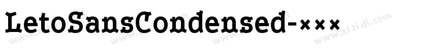 LetoSansCondensed字体转换