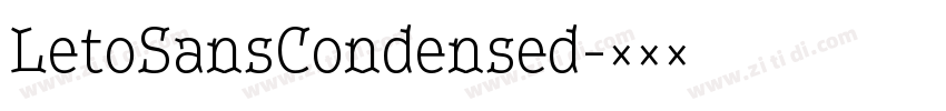 LetoSansCondensed字体转换