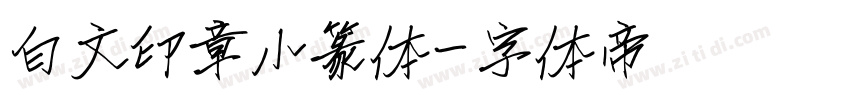 白文印章小篆体字体转换