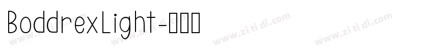 BoddrexLight字体转换