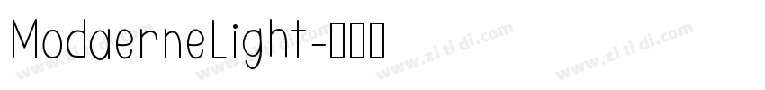 ModaerneLight字体转换