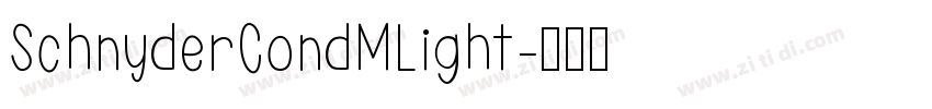 SchnyderCondMLight字体转换