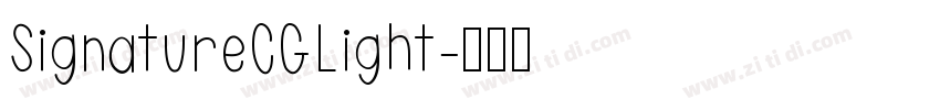 SignatureCGLight字体转换