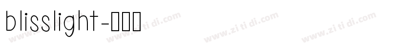 blisslight字体转换